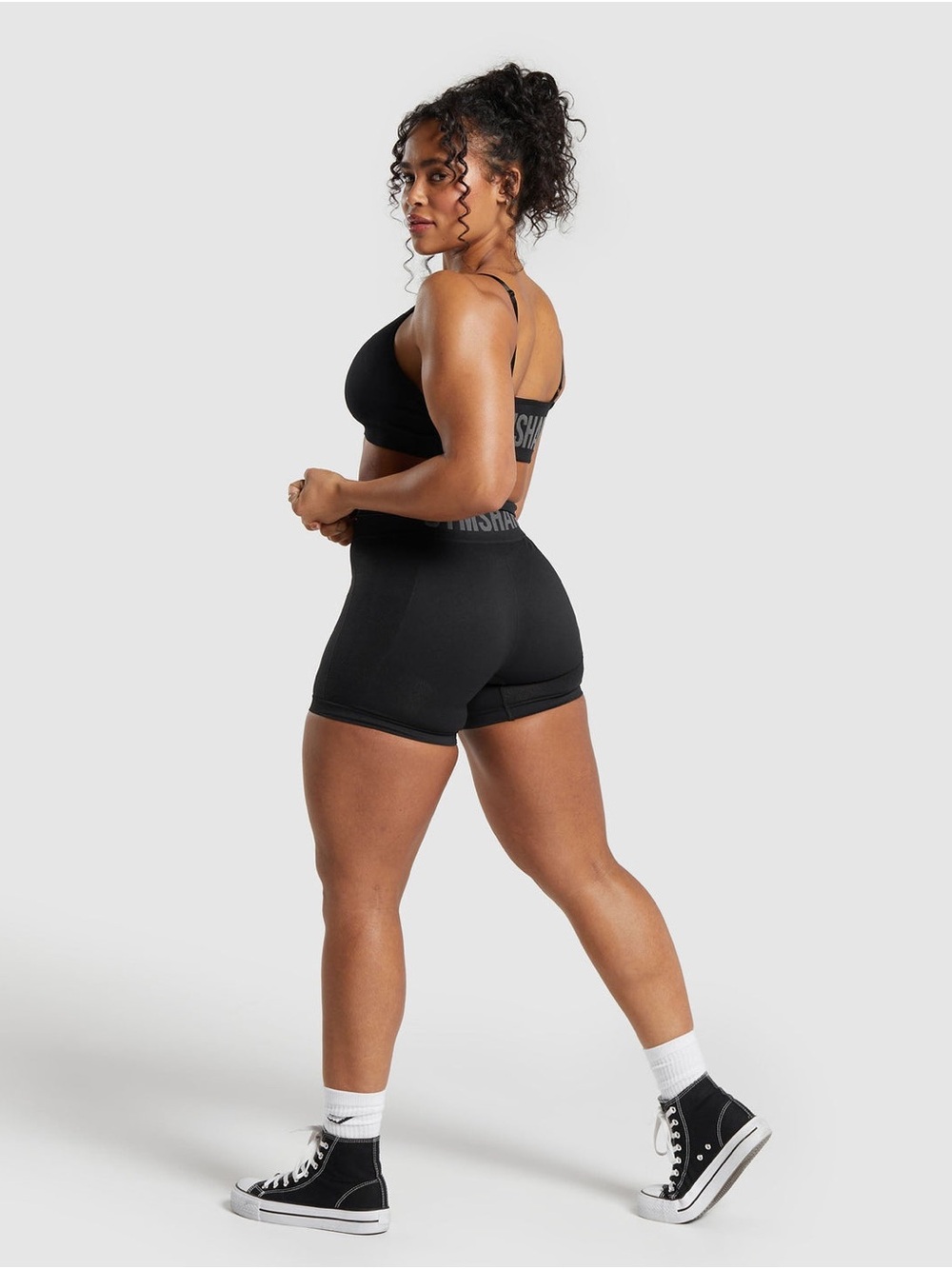 Gymshark Black High-Waist Training Shorts